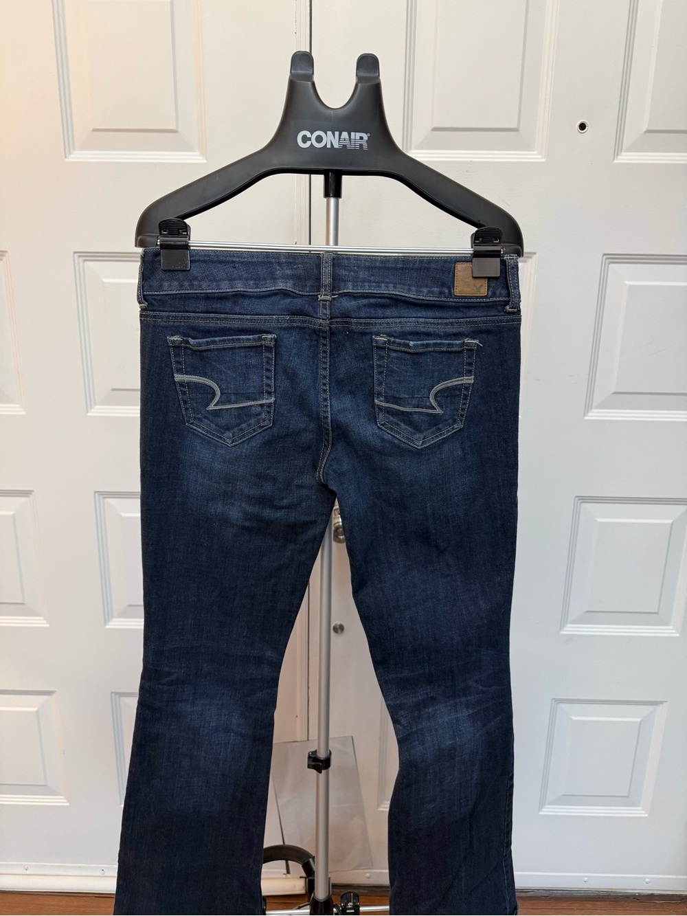American Eagle Outfitters Dark Indigo Flare Jeans - Picture 5 of 7